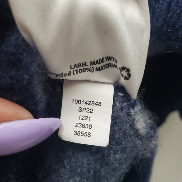 100% Cashmere Plaid Puff Short Sleeve Sweater Fuzzy Soft  Size L - Picture 11 of 12